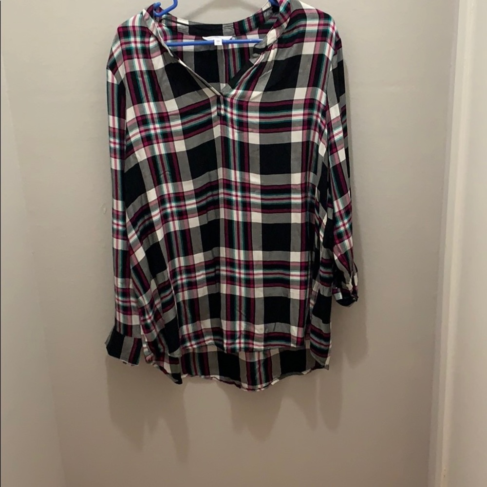 Plaid tunic shirt